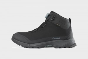 Black Men's Icebug Stavre Michelin GTX Winter Boots | USA-EUH407913