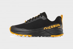 Black / Apricot Men's Icebug NewRun BUGrip Running Shoes | USA-UKF106928