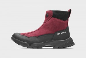 Black / Claret Women's Icebug Metro 2 Michelin Winter Boots | USA-NWD146520