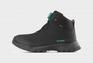 Black / Turquoise Women's Icebug Stavre Michelin GTX Winter Boots | USA-JKA018746