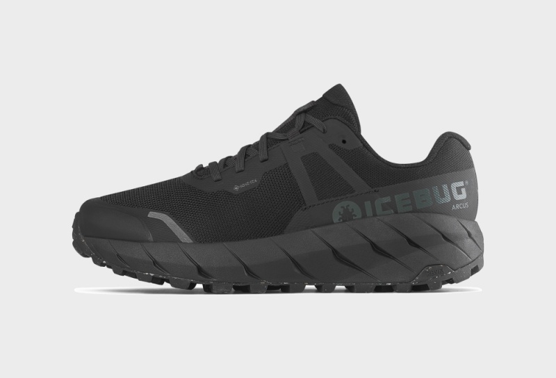 Black Men\'s Icebug Arcus RB9X GTX Running Shoes | USA-NHS972816