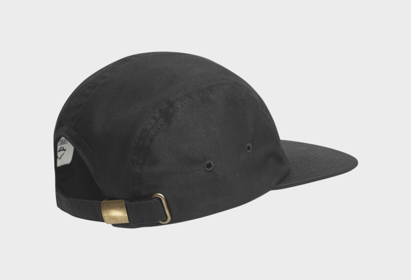 Black Unisex Icebug Five Panel Cap Caps | USA-DEB839651