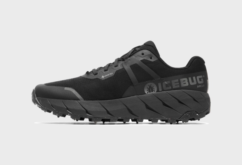 Black Women\'s Icebug Arcus BUGrip GTX Running Shoes | USA-KHL796140