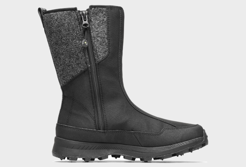 Black Women's Icebug Sund Wool BUGrip Winter Boots | USA-WUO894312