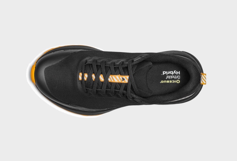 Black / Apricot Women's Icebug NewRun BUGrip Studs Running Shoes | USA-TLU514709