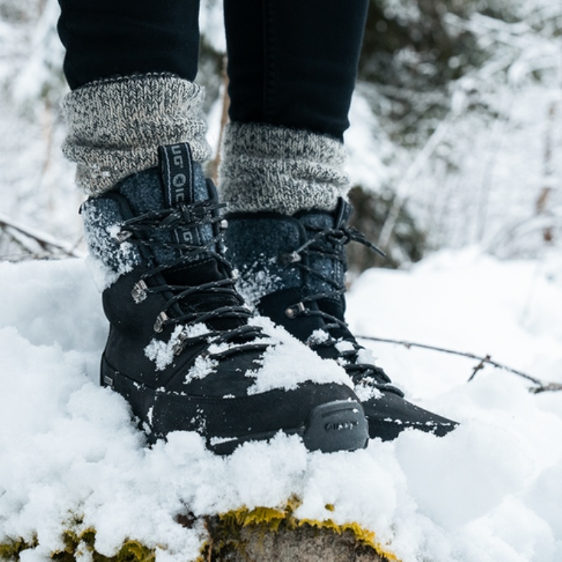 Black / Grey Women's Icebug Adak ReWool Michelin Winter Boots | USA-TPO431806