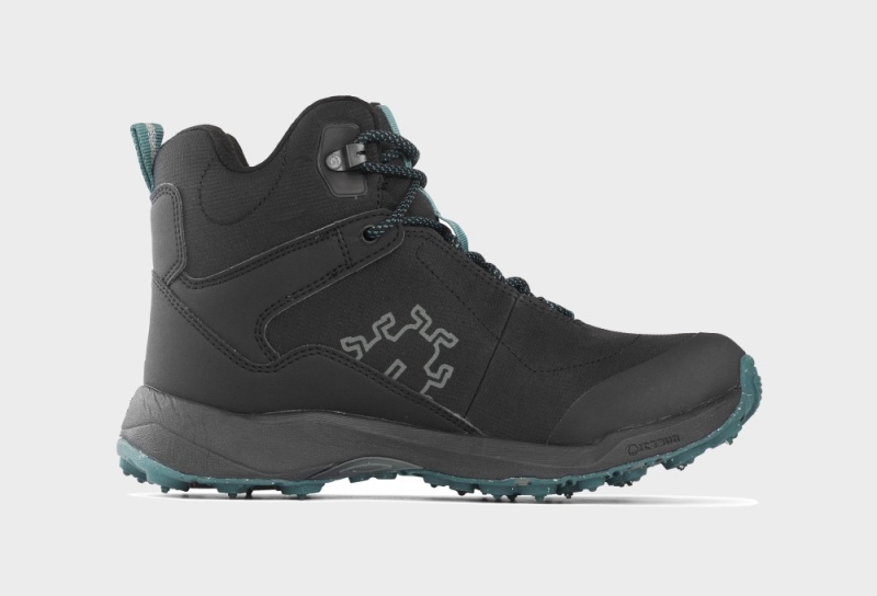 Black / Turquoise Women's Icebug Pace 3 BUGrip GTX Studs Winter Boots | USA-OAU026958