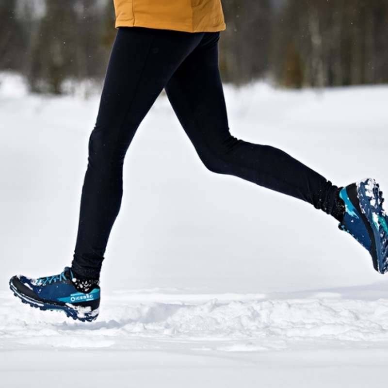 Dark Blue / Mint Men's Icebug Pytho 6 BUGrip Studs Running Shoes | USA-QKX906287