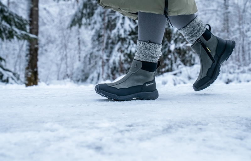 Deep Green Grey Women's Icebug Metro 2 BUGrip Studs Winter Boots | USA-KPQ103458